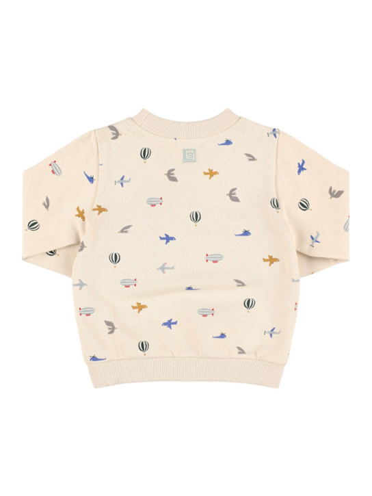 Liewood: Sweat-shirt col rond en coton imprimé Smile