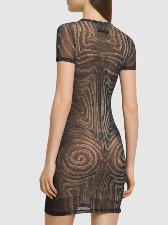Jean Paul Gaultier: Vestito in mesh stampato