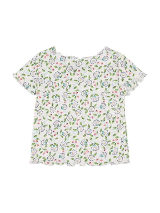 The New Society: Printed cotton jersey t-shirt