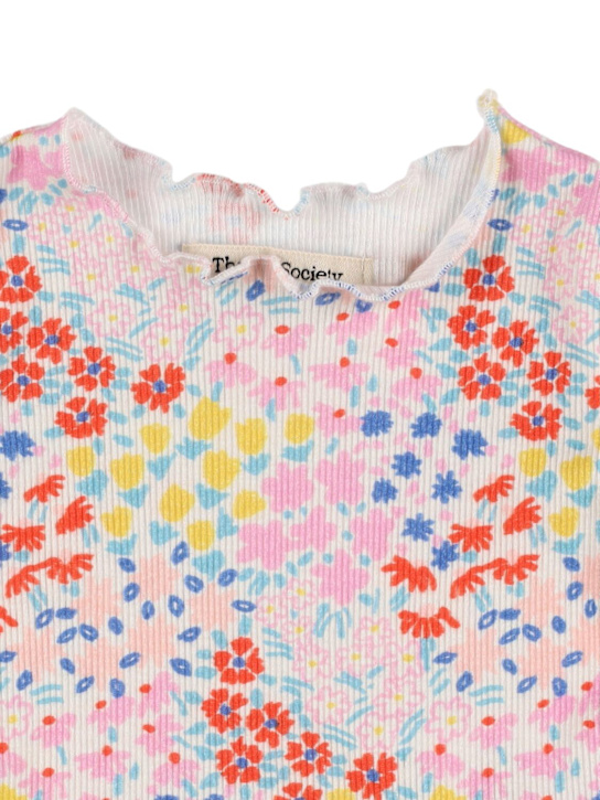 The New Society - Printed cotton jersey t-shirt