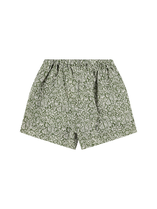 Babe & Tess: Printed stretch cotton shorts