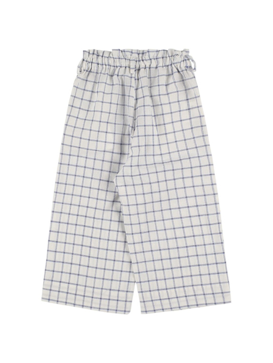 Babe & Tess: Pantalon en coton mélangé à carreaux