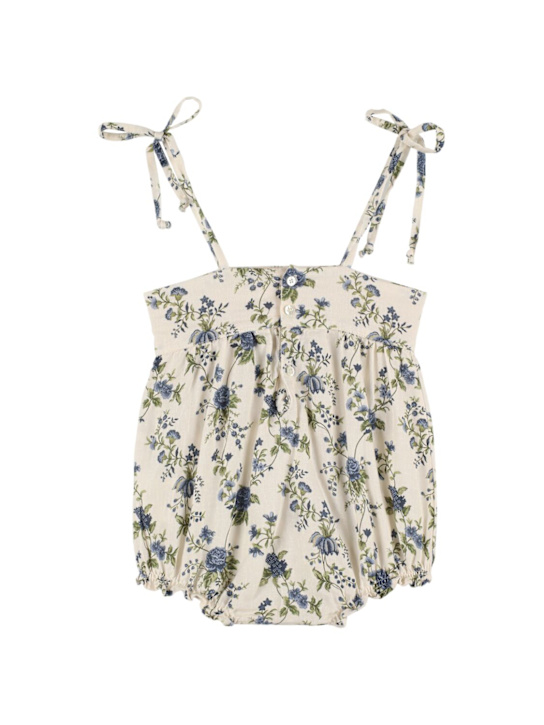 Babe & Tess: Body imprimé en lin et viscose