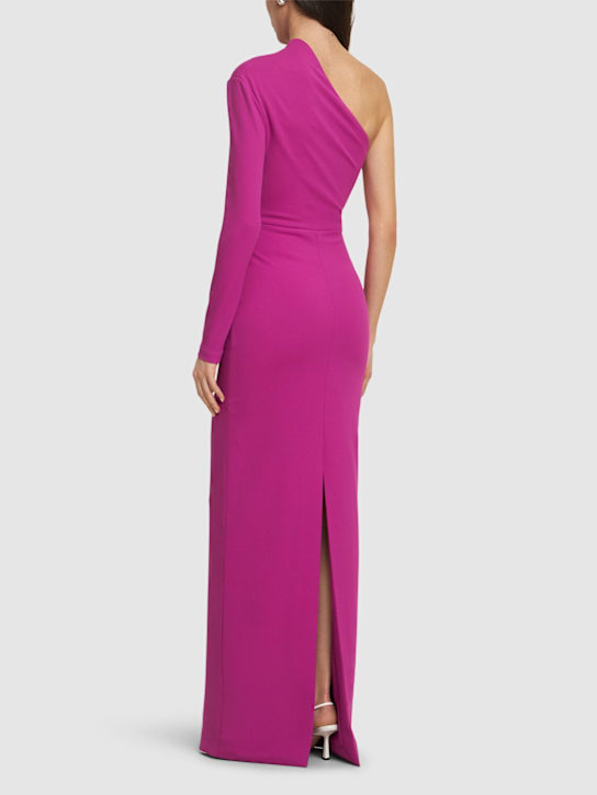 Solace London: Joana crepe knit maxi dress