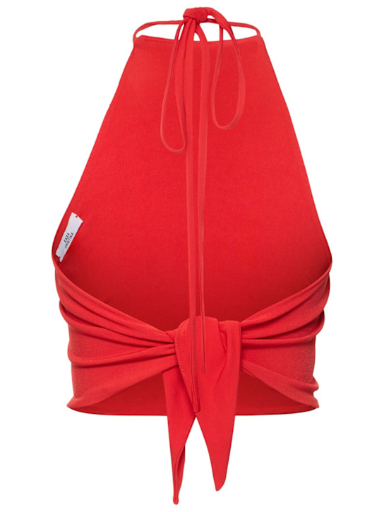 Sara Cristina: Top in jersey Orchid con perle