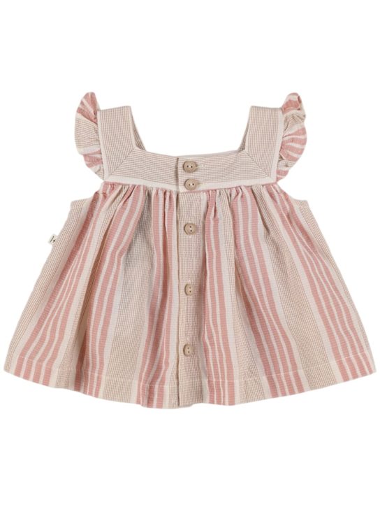 1 + IN THE FAMILY: Stripe print organic cotton blend shirt