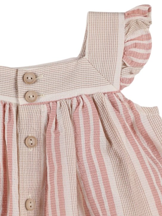 1 + IN THE FAMILY - Camicia in misto in cotone biologico a righe