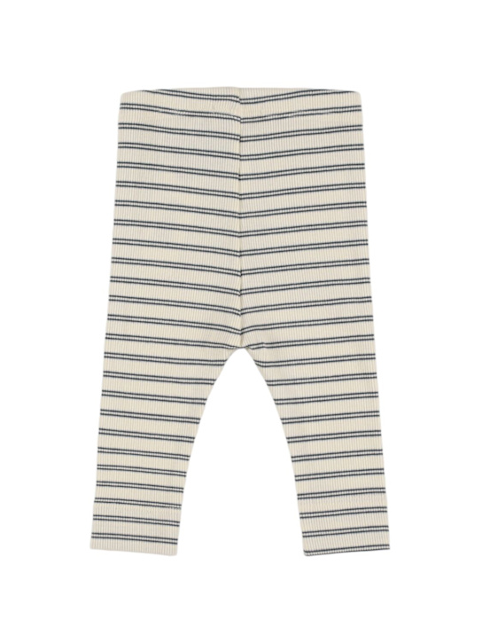 1 + IN THE FAMILY: Striped cotton blend leggings