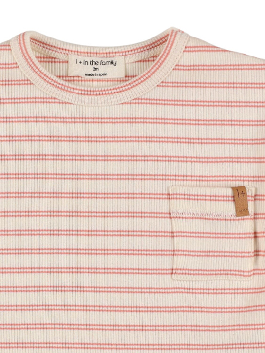 1 + IN THE FAMILY: Striped cotton blend t-shirt