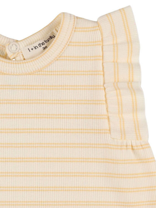 1 + IN THE FAMILY: Striped cotton blend jersey t-shirt