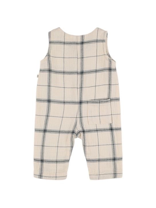 1 + IN THE FAMILY: Pantalon en coton à carreaux