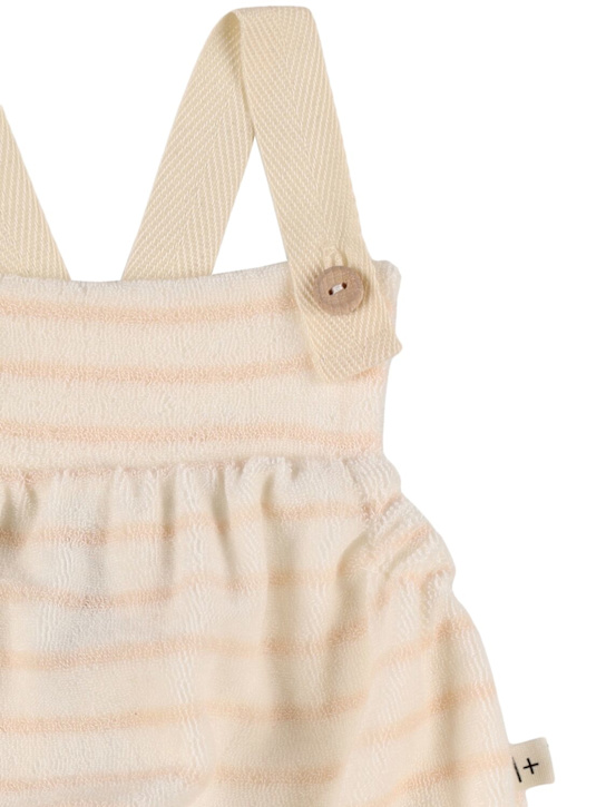 1 + IN THE FAMILY - Striped cotton blend terry overalls