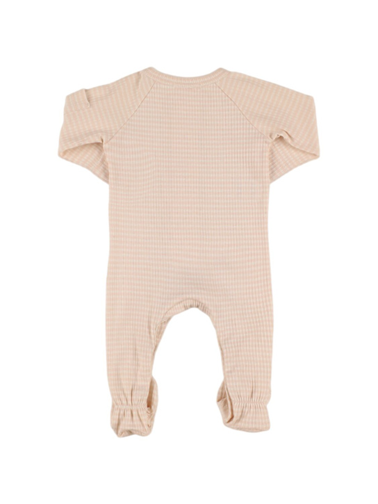 1 + IN THE FAMILY: Striped cotton blend romper