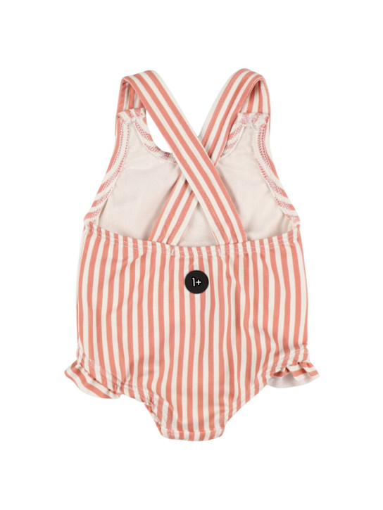 1 + IN THE FAMILY: Maillot une pièce en polyester mélangé à rayures
