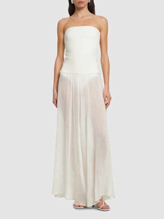 ESSE Studios: Aire satin & organza strapless dress
