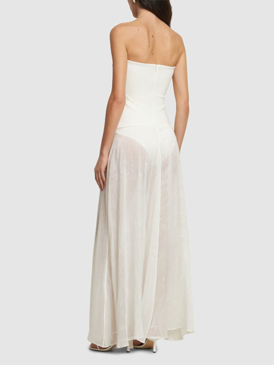 ESSE Studios: Aire satin & organza strapless dress
