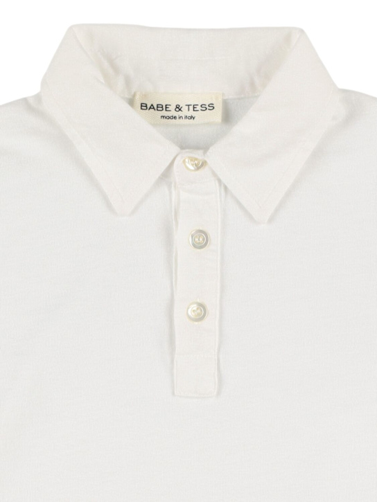 Babe & Tess: Cotton jersey polo shirt