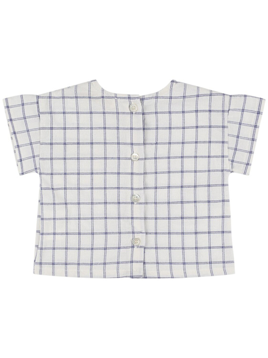 Babe & Tess: Chemise en coton mélangé à carreaux