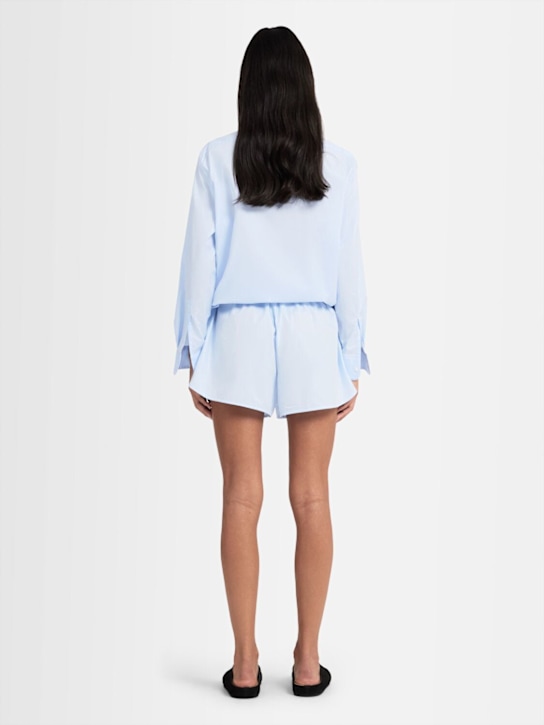 Annagreta: Shorts de sarga de algodón