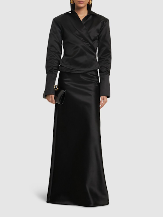 BETTTER: Jupe longue en satin Belmont