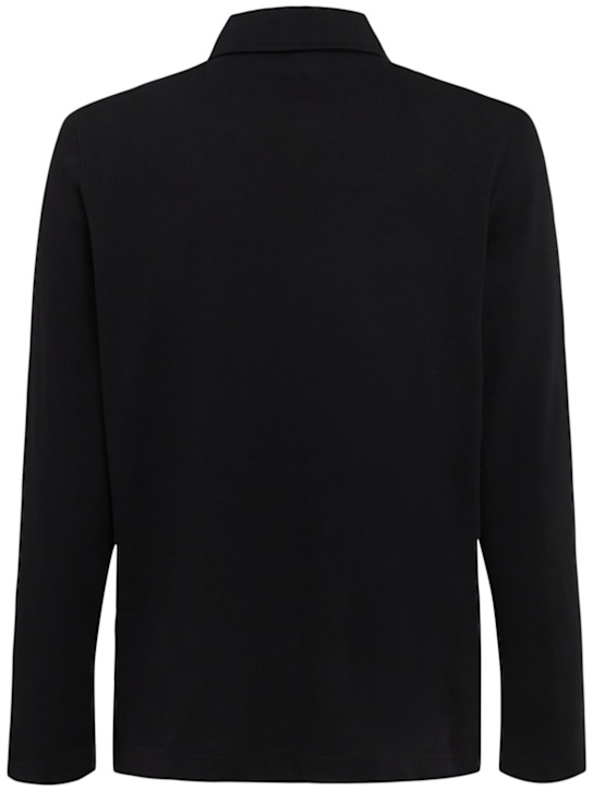 THE CORE: Classic long-sleeve cotton jersey polo