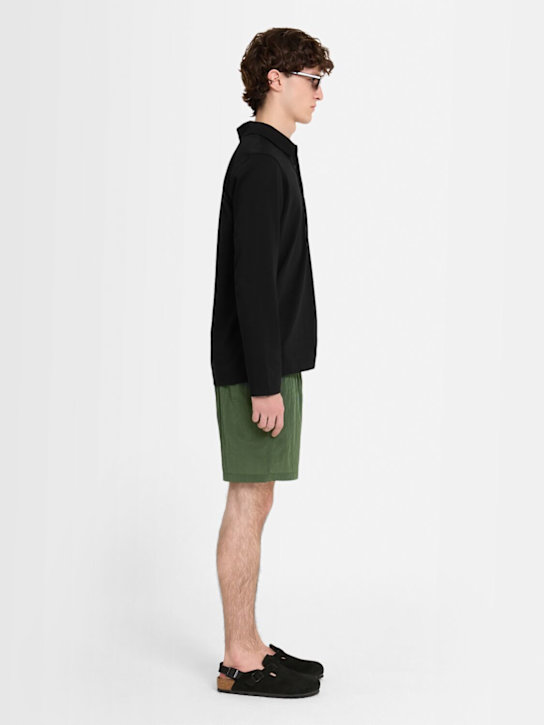 THE CORE: Classic long-sleeve cotton jersey polo