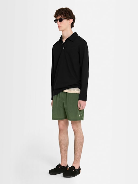 THE CORE: Classic long-sleeve cotton jersey polo