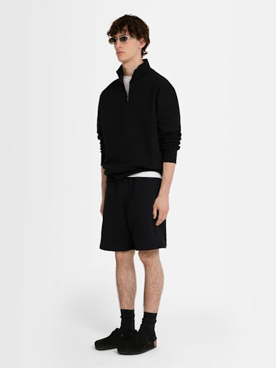 THE CORE: Half-zip cotton sweatshirt
