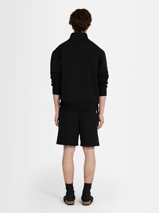 THE CORE: Half-zip cotton sweatshirt