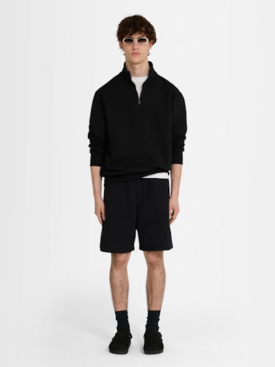 THE CORE: Half-zip cotton sweatshirt