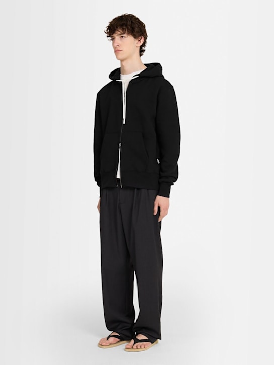 THE CORE: Full-zip cotton sweatshirt hoodie