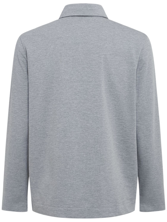 THE CORE: Classic long-sleeve cotton jersey polo