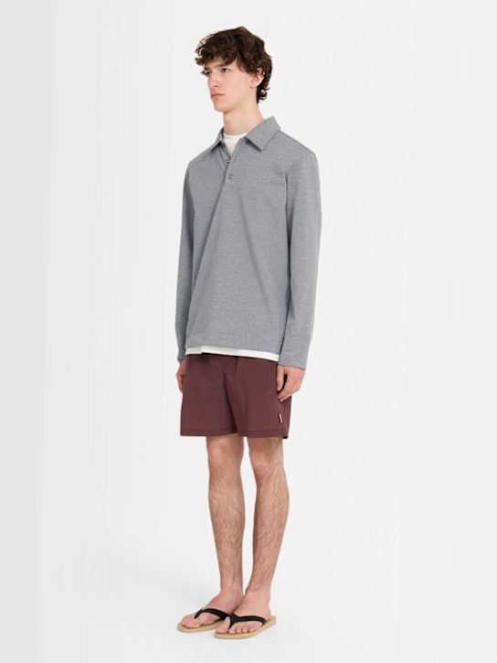 THE CORE: Classic long-sleeve cotton jersey polo