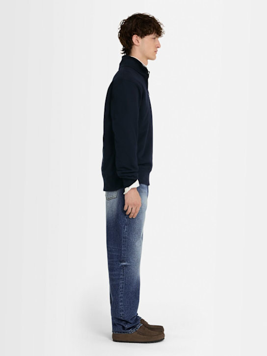 THE CORE: Half-zip cotton sweatshirt