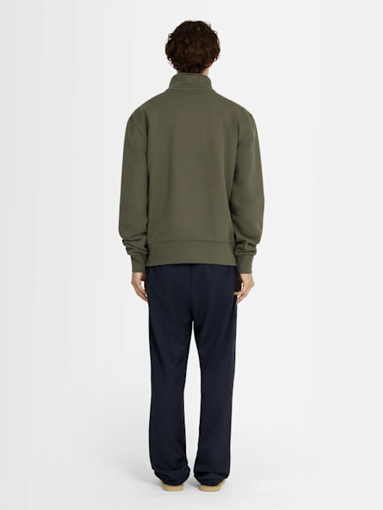 THE CORE: Half-zip cotton sweatshirt