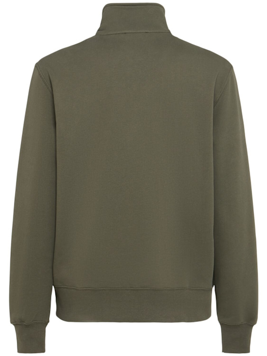 THE CORE: Half-zip cotton sweatshirt