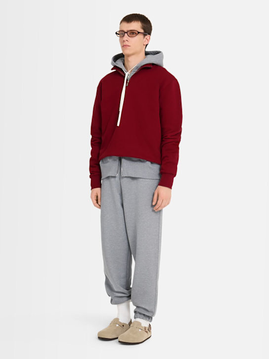 THE CORE: Half-zip cotton sweatshirt