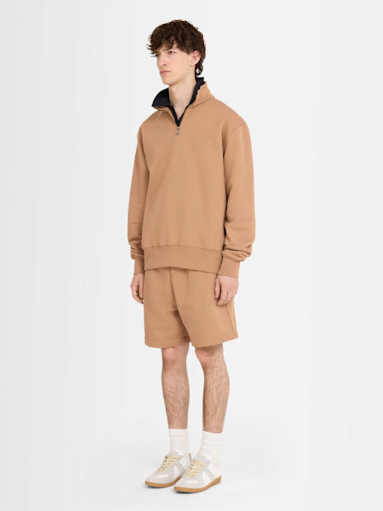 THE CORE: Half-zip cotton sweatshirt