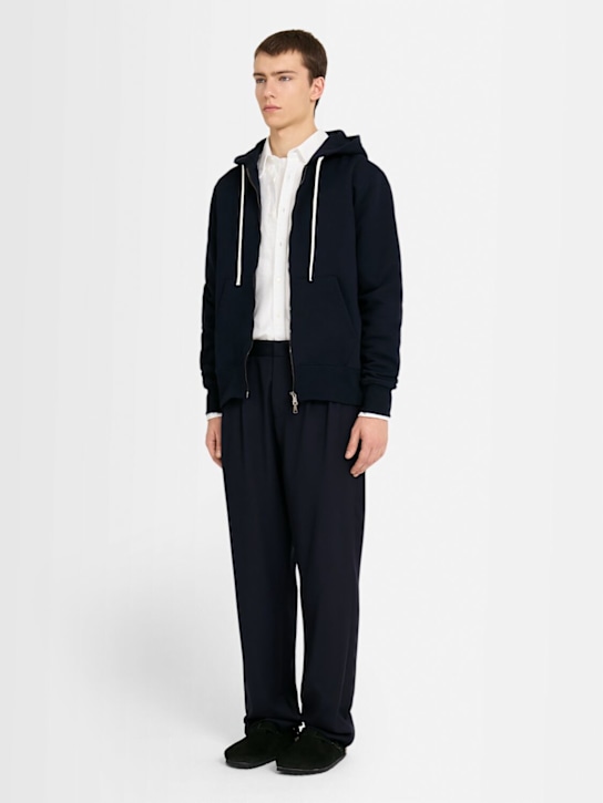 THE CORE: Full-zip cotton sweatshirt hoodie