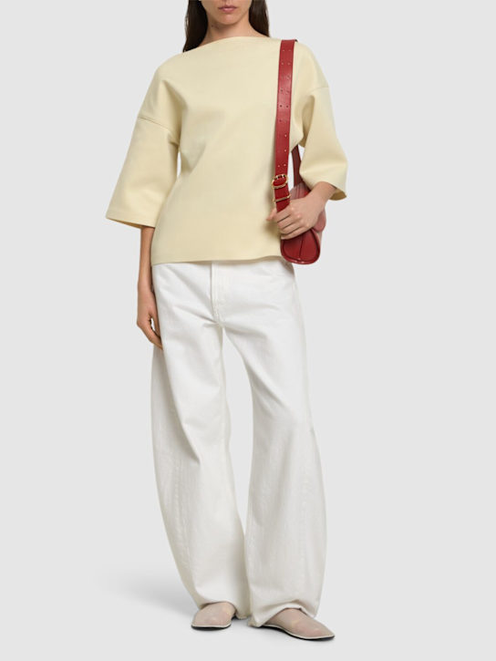 Auralee: Wetsuit jersey boatneck top