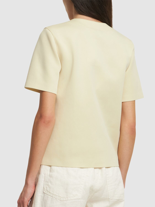 Auralee: Wetsuit jersey lace-up top