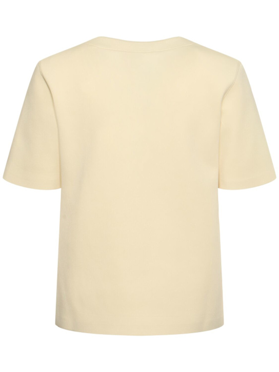 Auralee: Wetsuit jersey lace-up top