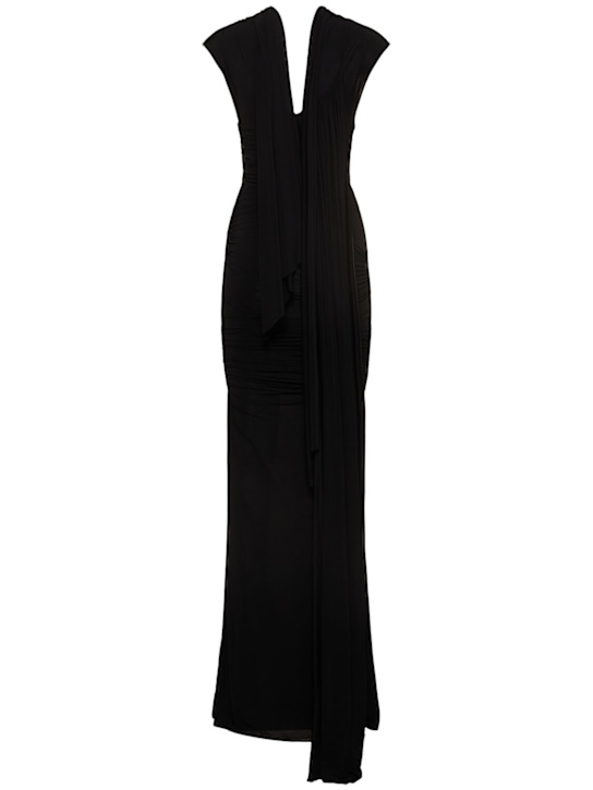 TOVE: Robe longue en jersey mélange viscose Luna