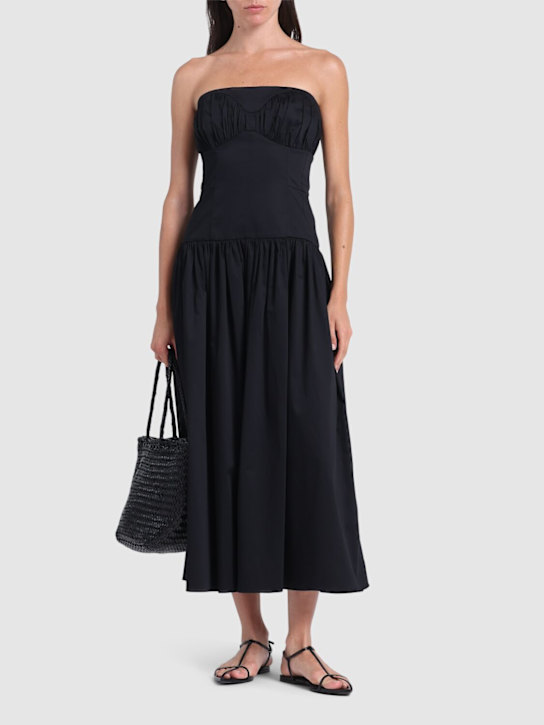 TOVE: Robe bustier en coton stretch Lauryn