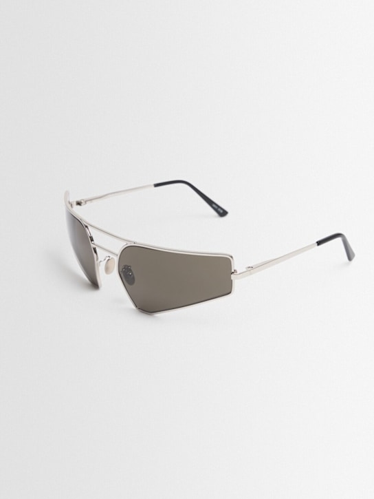 Rick Owens: Silberne Sonnenbrille „Prong“