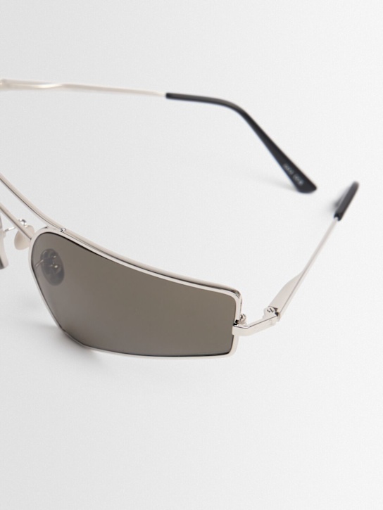 Rick Owens: Silberne Sonnenbrille „Prong“