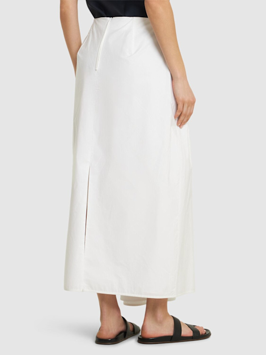 Carven: Jupe mi-longue en popeline