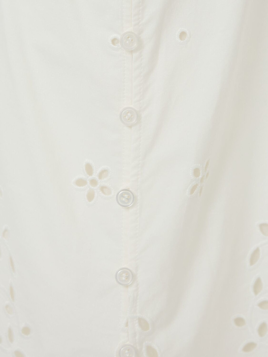 Self-portrait: Robe midi en coton brodé
