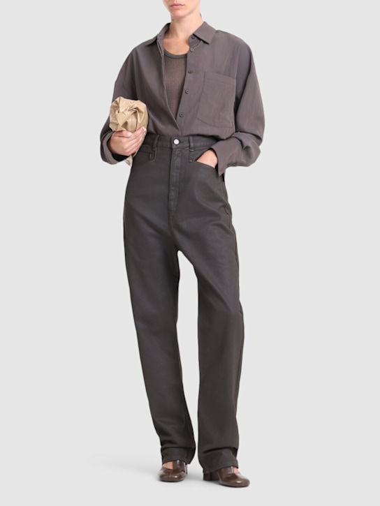 Lemaire - Pantalon enduit brillant