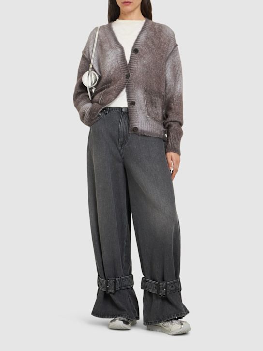 JW Anderson: Jean boyfriend taille mi-haute avec boucles